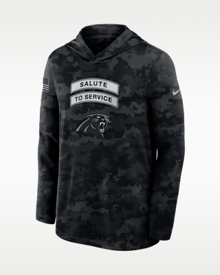 Мужские  Carolina Panthers Salute to Service Sideline Nike Dri-FIT NFL Long-Sleeve Hooded Top