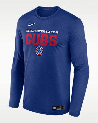 Мужская футболка Chicago Cubs Authentic Collection Team Issue Nike Dri-FIT MLB Long-Sleeve