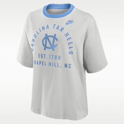 North Carolina Legacy Arch Script Boxy Women's Nike College T-Shirt