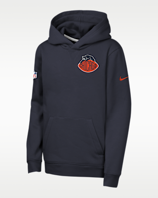 Детское худи Chicago Bears Rivalries Collection Sideline Club Big Kids' Nike NFL Pullover Hoodie