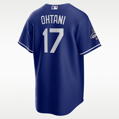 Jersey Nike de la MLB Replica para hombre de Shohei Ohtani de Los Angeles Dodgers 2025 World Series Champions