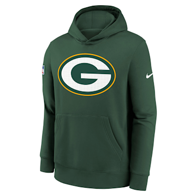 Green Bay Packers Sideline Club Big Kids' Nike NFL Pullover Hoodie