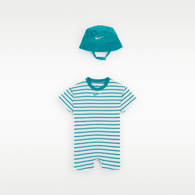 Nike Baby Short Sleeve Romper with Bucket Hat