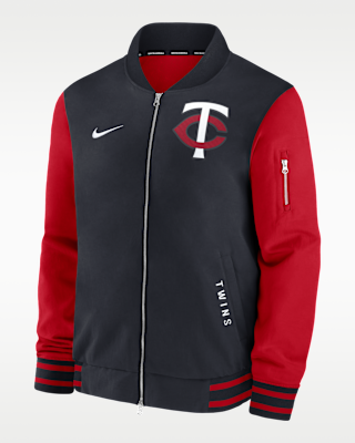 Мужская куртка Minnesota Twins Authentic Collection Dugout Nike MLB Full-Zip Bomber