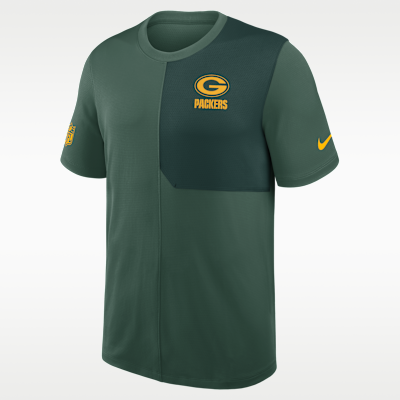 Playera Nike Dri-FIT de la NFL para hombre Green Bay Packers Sideline Coach