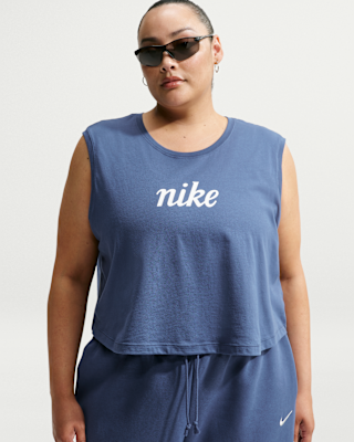 Женские  Nike Sportswear Club Loose Cropped Tank Top (Plus Size)
