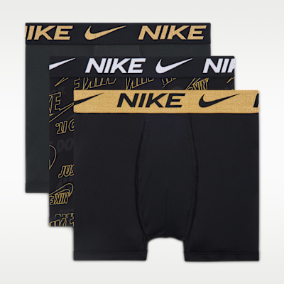 Nike Dri-FIT Essentials Big Kids' Printed Boxer Briefs (3-Pack)