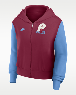Женское худи Philadelphia Phillies Cooperstown Nike MLB Full-Zip Hoodie