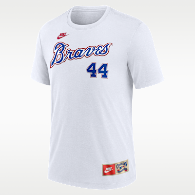 Hank Aaron Atlanta Braves Cooperstown Men's Nike MLB T-Shirt