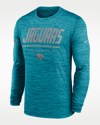 Мужская футболка Jacksonville Jaguars Sideline Team Issue Velocity Nike Dri-FIT NFL Long-Sleeve
