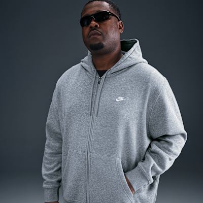 Nike Club Tam Boy Fermuarlı Fleece Erkek Kapüşonlu Üstü görsel 6