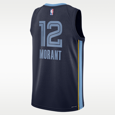 Ja Morant Memphis Grizzlies 2023/24 Icon Edition Big Kids' Nike NBA Swingman Jersey