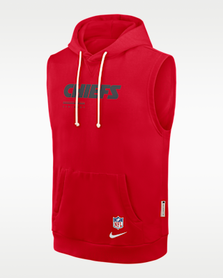 Мужское худи Kansas City Chiefs Sideline Nike Dri-FIT NFL Sleeveless Pullover Hoodie