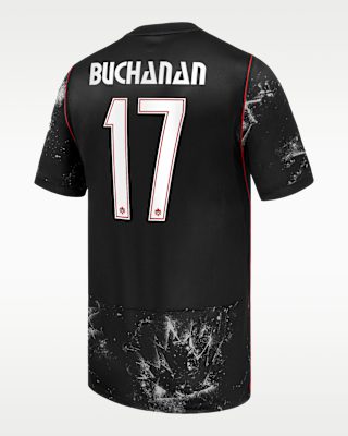 Мужские джерси Tajon Buchanan Canada Soccer 2026 Stadium Away Nike Dri-FIT Soccer Jersey