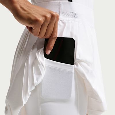NikeCourt Advantage Dri-FIT Pileli Kadın Tenis Eteği görsel 7