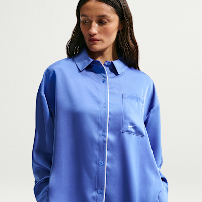Nike Sportswear Women's Oversized Satin Long-Sleeve Top
