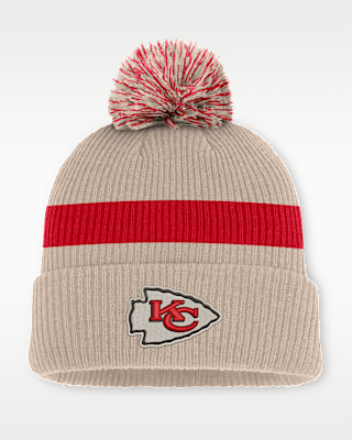 Мужские  Kansas City Chiefs Rewind Peak Nike NFL Cuffed Pom Beanie