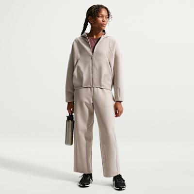 Maskinstrikket Nike MAVN Therma-FIT-hættetrøje med lynlås i fuld længde til piger