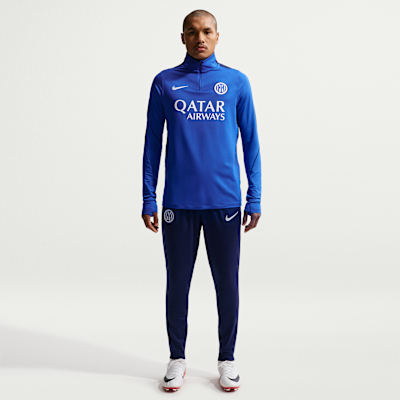 Nike Inter Milan Strike Nike Dri-FIT Örgü Erkek Futbol Antrenman Üstü görsel 4