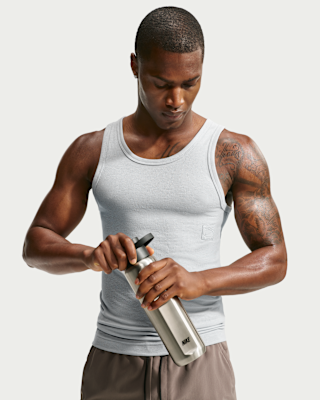 Nike Camisola sem mangas canelada Dri-FIT Nike N.A.C. para homem
