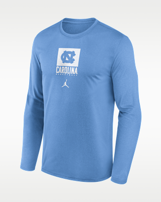 Мужская футболка North Carolina Courtside Jordan Brand Dri-FIT College Long-Sleeve