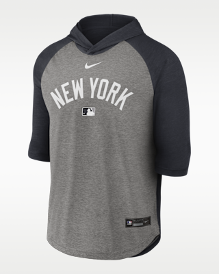 Мужская футболка New York Yankees Authentic Collection Flux Nike Dri-FIT MLB 3/4-Sleeve Hooded
