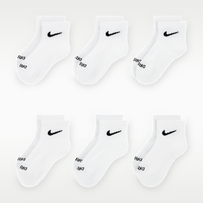 Nike Dri-FIT Performance Basics Little Kids' Quarter Socks (6 Pairs)