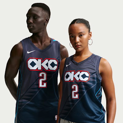 Shai Gilgeous-Alexander Oklahoma City Thunder City Edition Men's Nike NBA Swingman Jersey