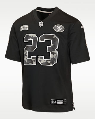 Детские джерси Christian McCaffrey San Francisco 49ers Salute to Service Big Kids' Nike NFL Game Jersey