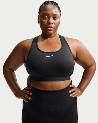 Женские  Nike Swoosh Medium Support Padded Sports Bra (Plus Size)