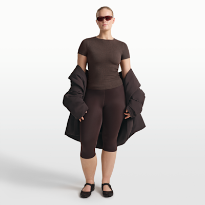 Camisola de manga curta NikeSKIMS Ribbed Seamless para mulher