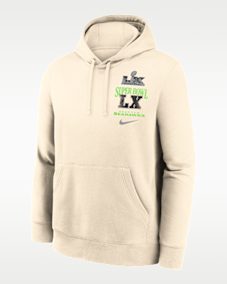 Мужское худи Seattle Seahawks Super Bowl LX Champions Long Ball Club Nike NFL Pullover Hoodie