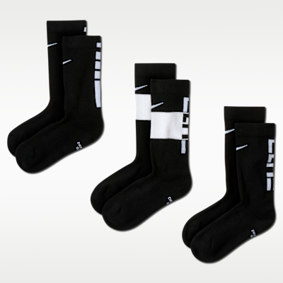 Nike Elite Kids' Basketball Crew Socks (3 Pairs)