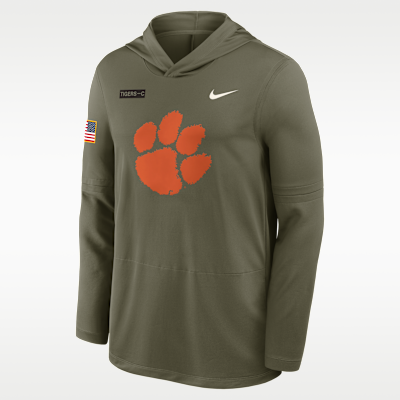 Clemson 2025 Military Appreciation Men's Nike Dri-FIT College Long-Sleeve Hooded Top