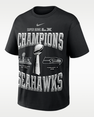 Мужская футболка Seattle Seahawks Super Bowl LX Champions Trophy Collection 2-Hit Nike NFL