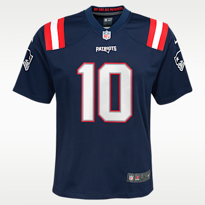 Drake Maye New England Patriots Big Kids' Nike NFL Game Jersey