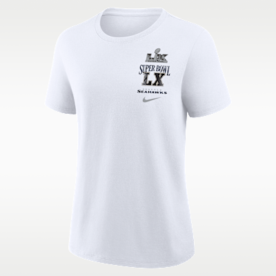 Playera Nike de la NFL para mujer Seattle Seahawks Super Bowl LX Champions Long Ball