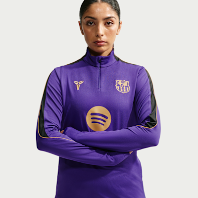 Nike FC Barcelona Strike Deplasman Kobe Dri-FIT Örgü Kadın Futbol Antrenman Üstü