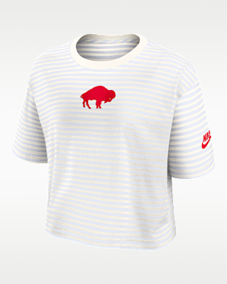 Женская футболка Buffalo Bills Striped Nike NFL Cropped