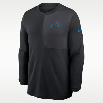 Carolina Panthers Sideline Coach Men's Nike Dri-FIT NFL Long-Sleeve Top