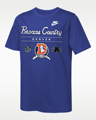 Детская футболка Denver Broncos Rewind Hometown Slub Big Kids' Nike Dri-FIT NFL
