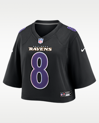 Женские джерси Lamar Jackson Baltimore Ravens Nike NFL Cropped Tundra Game Jersey