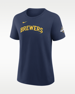 Женская футболка Christian Yelich Milwaukee Brewers 2026 World Series Champions Nike MLB