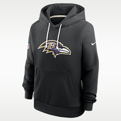 Sudadera con gorro sin cierre Nike Dri-FIT de la NFL para mujer Baltimore Ravens Sideline