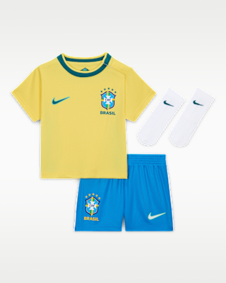 Детские  Brazil 2026 Stadium Home Baby/Toddler Nike Soccer Replica 3-Piece Kit