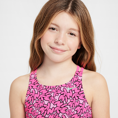 Conjunto de midkini con tirantes cruzados para niña talla grande Nike Swim