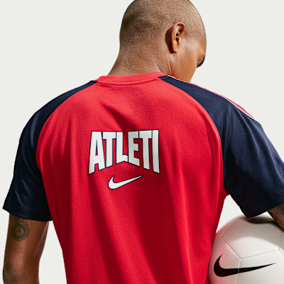 Nike Atlético Madrid Strike Üçüncü Nike Dri-FIT Kısa Kollu Erkek Futbol Üstü görsel 2