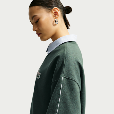 Nike Studio Fleece Orta Kalınlıkta Oversize Kadın Crew Üst görsel 2