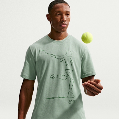 NikeCourt Dri-FIT Erkek Tenis Tişörtü görsel 3