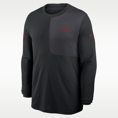 Playera de manga larga Nike Dri-FIT de la NFL para hombre San Francisco 49ers Sideline Coach